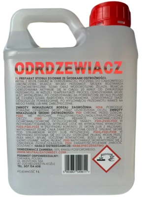 Odrdzewiacz do stali i żeliwa, neutralizator rdzy do samochodu